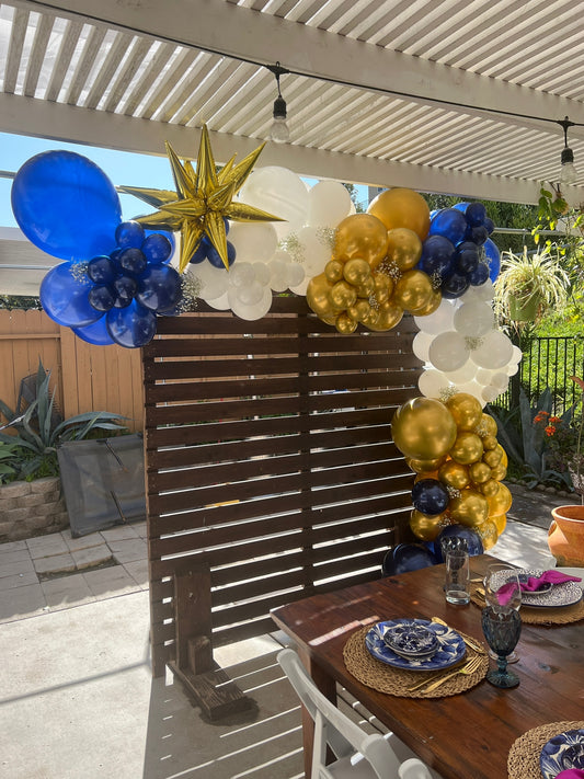 Balloon Garland with Wood Wall